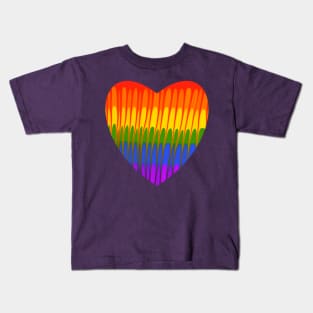 Rainbow Heart Kids T-Shirt